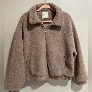 Alter’d State Cozy Brown Sherpa Jacket Size Large